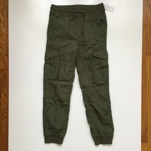 NEW! Gap Lined Cargo Jogger, L/10, Green